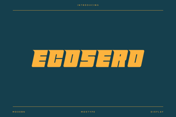 Ecosero Font: Modern Display Typography for Makers
