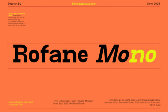 Rofane Mono Font: A Hybrid Typeface for Editorial Design