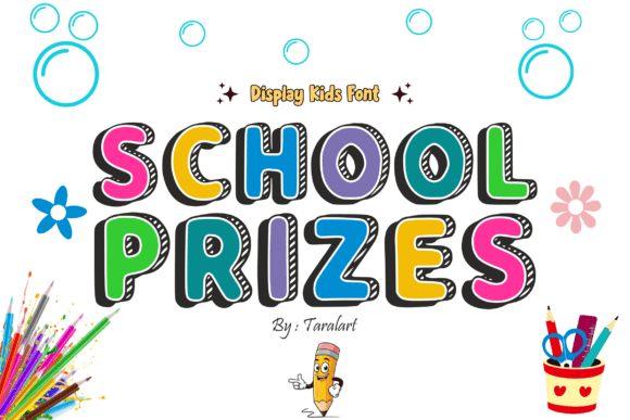 School Prizes Font: Whimsical Editorial Typography